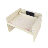 Darrahopens Baby & Kids > Kid's Furniture > Kid's Tables, Chairs & Seats Kids Car Seat Travel Tray - Waterproof Lap Desk with Storage Pockets (Beige bunny - Round)