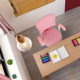Darrahopens Baby & Kids > Kid's Furniture > Kid's Tables, Chairs & Seats Kids Desk Chair - Children Office Study Seat with Footrest CILO - Pink