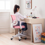 Darrahopens Baby & Kids > Kid's Furniture > Kid's Tables, Chairs & Seats Kids Desk Chair - Children Office Study Seat with Footrest CILO - Pink