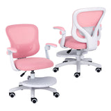Darrahopens Baby & Kids > Kid's Furniture > Kid's Tables, Chairs & Seats Kids Desk Chair - Children Office Study Seat with Footrest CILO - Pink