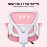 Darrahopens Baby & Kids > Kid's Furniture > Kid's Tables, Chairs & Seats Kids Desk Chair - Children Office Study Seat with Footrest CILO - Pink