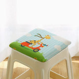 Darrahopens Baby & Kids > Kid's Furniture > Kid's Tables, Chairs & Seats Square bar stool cushion with ties, breathable and non-slip square chair pad, 28*28*3.5 cm memory foam children's stool cushion (Deer)