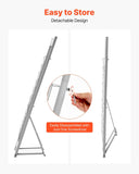 Darrahopens Baby & Kids > Kid's Furniture > Kid's Tables, Chairs & Seats VEVOR Brochure Display Rack, 10 Pockets Magazine Literature Display Stand, Portable Floor Standing Magazine Rack, Metal Newspaper Catalog Holders for Shop, Exhibitions, Office, Trade Show, Silver