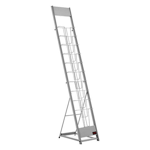 Darrahopens Baby & Kids > Kid's Furniture > Kid's Tables, Chairs & Seats VEVOR Brochure Display Rack, 10 Pockets Magazine Literature Display Stand, Portable Floor Standing Magazine Rack, Metal Newspaper Catalog Holders for Shop, Exhibitions, Office, Trade Show, Silver