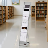 Darrahopens Baby & Kids > Kid's Furniture > Kid's Tables, Chairs & Seats VEVOR Brochure Display Rack, 10 Pockets Magazine Literature Display Stand, Portable Floor Standing Magazine Rack, Metal Newspaper Catalog Holders for Shop, Exhibitions, Office, Trade Show, Silver
