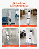 Darrahopens Baby & Kids > Kid's Furniture > Kid's Tables, Chairs & Seats VEVOR Brochure Display Rack, 10 Pockets Magazine Literature Display Stand, Portable Floor Standing Magazine Rack, Metal Newspaper Catalog Holders for Shop, Exhibitions, Office, Trade Show, Silver