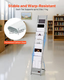 Darrahopens Baby & Kids > Kid's Furniture > Kid's Tables, Chairs & Seats VEVOR Brochure Display Rack, 10 Pockets Magazine Literature Display Stand, Portable Floor Standing Magazine Rack, Metal Newspaper Catalog Holders for Shop, Exhibitions, Office, Trade Show, Silver