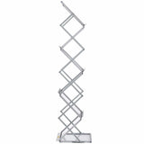Darrahopens Baby & Kids > Kid's Furniture > Kid's Tables, Chairs & Seats VEVOR Literature Rack, 6 Pockets, Pop up Aluminum Magazine Rack, Lightweight Catalog Holder Stand w/Carrying Bag for Living Room, Hotel, Trade Show, Exhibition, Office