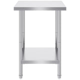 Darrahopens Baby & Kids > Kid's Furniture > Kid's Tables, Chairs & Seats VEVOR Stainless Steel Prep Table, 24 x 24 x 34 Inch, Heavy Duty Metal Worktable with 3 Adjustable Height Levels, Commercial Workstation for Kitchen Garage Restaurant Backyard
