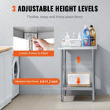 Darrahopens Baby & Kids > Kid's Furniture > Kid's Tables, Chairs & Seats VEVOR Stainless Steel Prep Table, 24 x 24 x 34 Inch, Heavy Duty Metal Worktable with 3 Adjustable Height Levels, Commercial Workstation for Kitchen Garage Restaurant Backyard