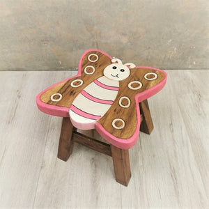Darrahopens Baby & Kids > Kid's Furniture Kids Wooden Stool Butterfly