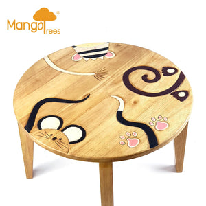 Darrahopens Baby & Kids > Kid's Furniture Kids Wooden Table Mix Animal Tails