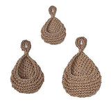 Darrahopens Baby & Kids > Kid's Furniture > Toy Boxes 3pcs Boho Hanging Wall Baskets Woven Vegetable Fruit Storage Pouch Kitchen Decor