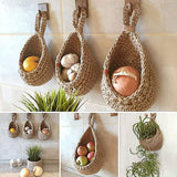 Darrahopens Baby & Kids > Kid's Furniture > Toy Boxes 3pcs Boho Hanging Wall Baskets Woven Vegetable Fruit Storage Pouch Kitchen Decor