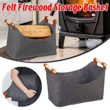 Darrahopens Baby & Kids > Kid's Furniture > Toy Boxes Felt Firewood Storage Basket Tote Bag Large Felt Basket for Firewood Wood Holder