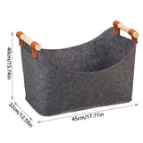 Darrahopens Baby & Kids > Kid's Furniture > Toy Boxes Felt Firewood Storage Basket Tote Bag Large Felt Basket for Firewood Wood Holder