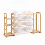 Darrahopens Baby & Kids > Kid's Furniture > Toy Boxes Keezi 3-in-1 Kids Toy Storage Organiser with 12 Bins, Shelves & Animal Storage In Australia - Darrahopens