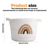 Darrahopens Baby & Kids > Kid's Furniture > Toy Boxes Rainbow Cotton Rope Storage Basket Handheld Desktop Organizer Large Basket