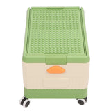 Darrahopens Baby & Kids > Kid's Furniture > Toy Boxes Rolling Toy Storage Bin Toy Storage Organizer Bin with Lid Wheels Children Building Blocks Organizer Green In Australia - Darrahopens