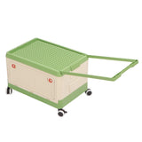 Darrahopens Baby & Kids > Kid's Furniture > Toy Boxes Rolling Toy Storage Bin Toy Storage Organizer Bin with Lid Wheels Children Building Blocks Organizer Green In Australia - Darrahopens