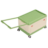 Darrahopens Baby & Kids > Kid's Furniture > Toy Boxes Rolling Toy Storage Bin Toy Storage Organizer Bin with Lid Wheels Children Building Blocks Organizer Green In Australia - Darrahopens