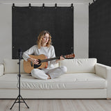 Darrahopens Baby & Kids > Kid's Furniture > Toy Boxes VEVOR Sound Dampening Blankets, Soundproof Curtains with 2032 x 1219 mm, Soundproof Blanket with Grommets, Studio Grommeted Blanket, for Window, Door, Light Blocker, Music Recording, Black
