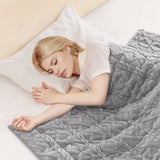 Darrahopens Baby & Kids > Kid's Furniture > Toy Boxes VEVOR Weighted Blanket, 9 kg, 1524 x 2032 mm Queen Size, Sherpa Fleece Heavy Blanket with Glass Beads, Soft Warm Cozy Fluffy Touch, for 90-113 kg Adults, Anxiety Stress Relief, Improve Sleep, Grey