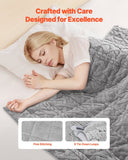 Darrahopens Baby & Kids > Kid's Furniture > Toy Boxes VEVOR Weighted Blanket, 9 kg, 1524 x 2032 mm Queen Size, Sherpa Fleece Heavy Blanket with Glass Beads, Soft Warm Cozy Fluffy Touch, for 90-113 kg Adults, Anxiety Stress Relief, Improve Sleep, Grey
