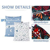 Darrahopens Baby & Kids > Nursing > Baby Health & Grooming Kits 2Pcs/Set 18 X 25Cm Small Waterproof Wet Bag Stroller Hanging Organizer Bag - ES075-013
