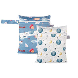 Darrahopens Baby & Kids > Nursing > Baby Health & Grooming Kits 2Pcs/Set 18 X 25Cm Small Waterproof Wet Bag Stroller Hanging Organizer Bag - ES075-013
