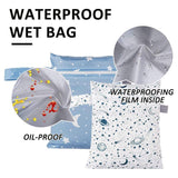 Darrahopens Baby & Kids > Nursing > Baby Health & Grooming Kits 2Pcs/Set 18 X 25Cm Small Waterproof Wet Bag Stroller Hanging Organizer Bag - ES075-013