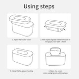 Darrahopens Baby & Kids > Nursing > Baby Health & Grooming Kits Pink Portable USB Baby Wipe Warmer with LED Display and Top-Heating Moisture Protection – Intelligent Constant Temp Dispenser Case for Travel and Home