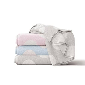 Darrahopens Baby & Kids > Nursing Bubba Blue Grey Polka Dots Velour Bath Towel 105786