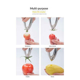 Darrahopens Baby & Kids > Nursing > Nursing & Feeding 2 pack Stainless Strawberry Huller Stem Remover, Pineapple and Tomato Corer, Fruits and Vegetables Eye Peeler