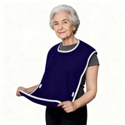 Darrahopens Baby & Kids > Nursing > Nursing & Feeding Dark Blue Anti-Stain Feeding Apron with Pocket – Adjustable Care Bib for Elderly & Disabled Adults (2-Pack)
