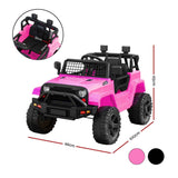 Darrahopens Baby & Kids > Ride On Cars, Go-karts & Bikes > Ride On Cars 2x Rigo Electric Kids Ride On Car Black Pink Off-Road Ride-On Toy with Remote Control Horn Music