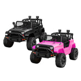 Darrahopens Baby & Kids > Ride On Cars, Go-karts & Bikes > Ride On Cars 2x Rigo Electric Kids Ride On Car Black Pink Off-Road Ride-On Toy with Remote Control Horn Music