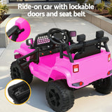 Darrahopens Baby & Kids > Ride On Cars, Go-karts & Bikes > Ride On Cars 2x Rigo Electric Kids Ride On Car Black Pink Off-Road Ride-On Toy with Remote Control Horn Music