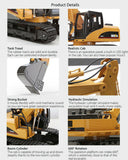 Darrahopens Baby & Kids > Ride On Cars, Go-karts & Bikes > Ride On Cars HUINA 1/14 15CH RC Alloy Excavator Construction Engineering Vehicle Digger Toy Gift