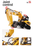 Darrahopens Baby & Kids > Ride On Cars, Go-karts & Bikes > Ride On Cars HUINA 1/14 15CH RC Alloy Excavator Construction Engineering Vehicle Digger Toy Gift