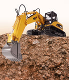 Darrahopens Baby & Kids > Ride On Cars, Go-karts & Bikes > Ride On Cars HUINA 1/14 15CH RC Alloy Excavator Construction Engineering Vehicle Digger Toy Gift