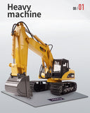 Darrahopens Baby & Kids > Ride On Cars, Go-karts & Bikes > Ride On Cars HUINA 1/14 15CH RC Alloy Excavator Construction Engineering Vehicle Digger Toy Gift