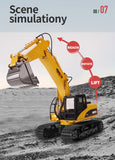 Darrahopens Baby & Kids > Ride On Cars, Go-karts & Bikes > Ride On Cars HUINA 1/14 15CH RC Alloy Excavator Construction Engineering Vehicle Digger Toy Gift