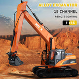 Darrahopens Baby & Kids > Ride On Cars, Go-karts & Bikes > Ride On Cars HUINA 1/14 15CH RC Alloy Long Arm Excavator Construction Engineering Vehicle Toy