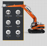 Darrahopens Baby & Kids > Ride On Cars, Go-karts & Bikes > Ride On Cars HUINA 1/14 15CH RC Alloy Long Arm Excavator Construction Engineering Vehicle Toy