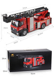 Darrahopens Baby & Kids > Ride On Cars, Go-karts & Bikes > Ride On Cars Huina 1:14 RC Fire Truck Extensible Ladder Toy Car Water Gun Construction Light Sound Gift