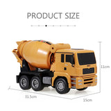 Darrahopens Baby & Kids > Ride On Cars, Go-karts & Bikes > Ride On Cars Huina 1/18 RC Engineering Construction Concrete Cement Mixer Truck Remote Control Toy Kids Gift