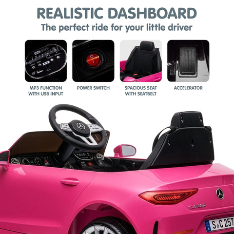 Darrahopens Baby & Kids > Ride On Cars, Go-karts & Bikes > Ride On Cars Kahuna Mercedes Benz CLS 350 Kids Electric Ride On Car with Remote Control - Pink