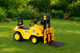 Darrahopens Baby & Kids > Ride On Cars, Go-karts & Bikes > Ride On Cars Kids Manual Forklift Ride-On with Working Mast Lift and Pallet