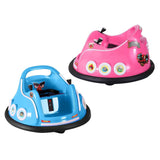 Darrahopens Baby & Kids > Ride On Cars, Go-karts & Bikes > Ride On Cars Kids Ride On Car Bumper Electric Toys Cars with Remote Control Stickers Light Blue Pink
